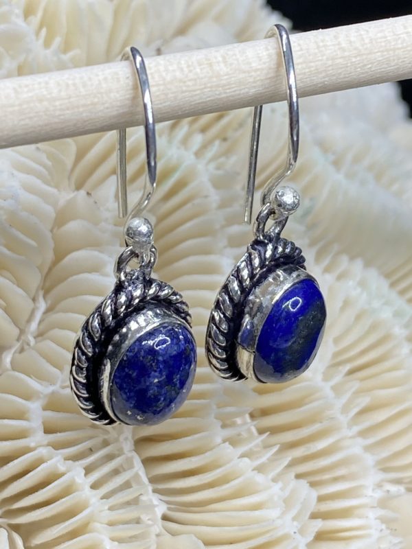 Lapis Lazuli boucles d'oreilles AMAD Atelier Minéraux Art Déco