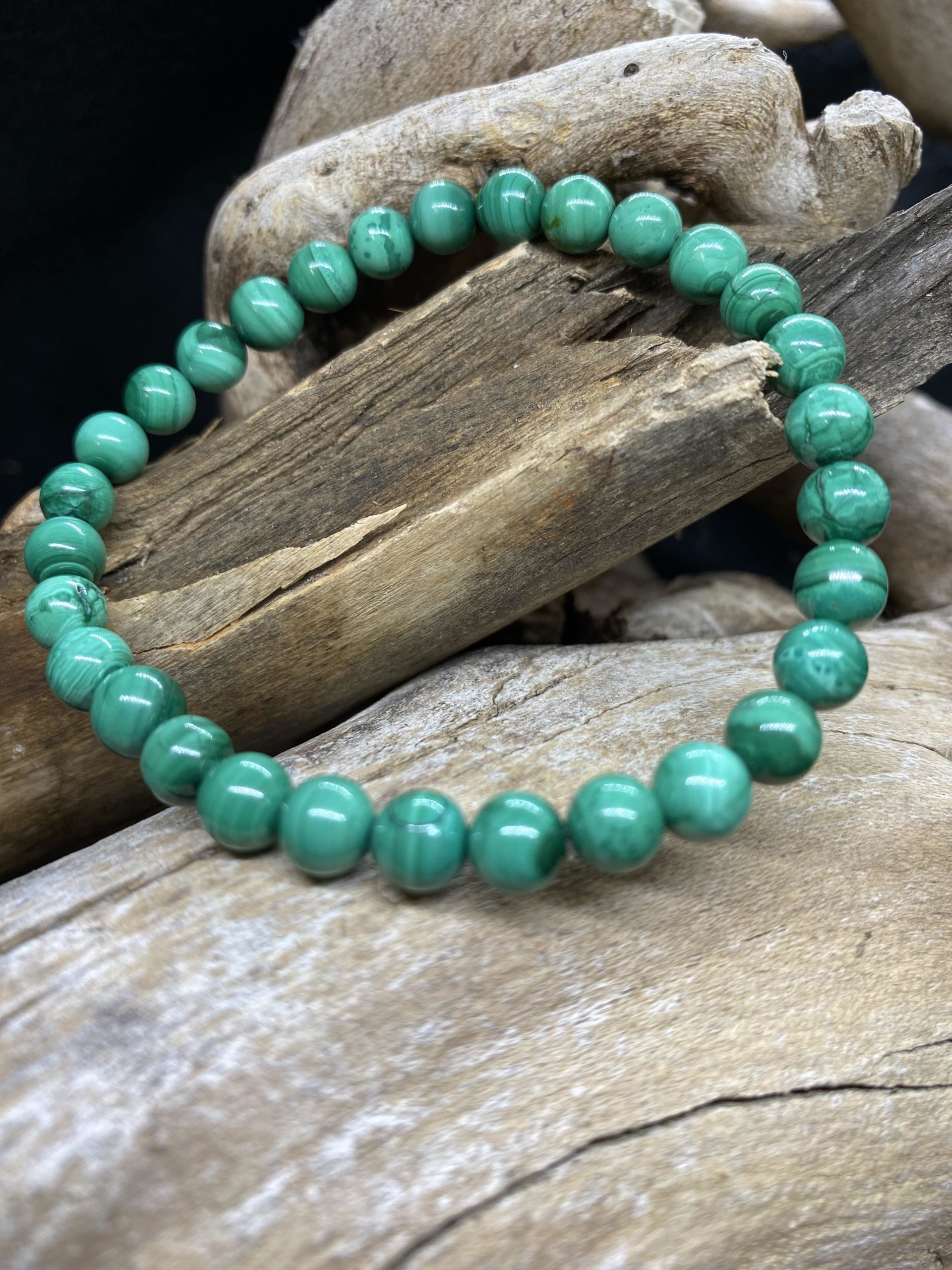 Atelier Minéraux Art Déco bracelet Malachite