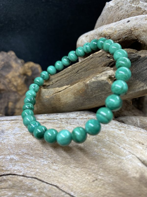 Atelier Minéraux Art Déco bracelet Malachite